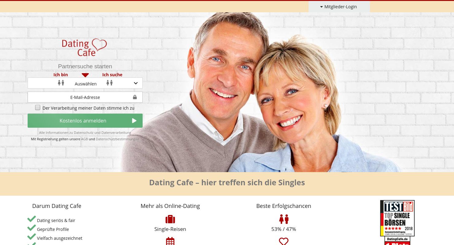 dating cafe probewoche